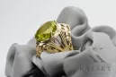Yellow Peridot 8K žluté zlato Ring Vintage style vrc031x-yp Art Deco